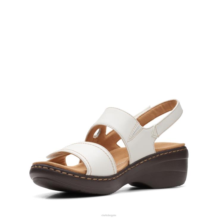 Clarks 0DX8L3377 clarks cuero blanco merliah opal mujer cuero blanco