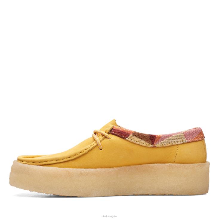 Clarks 0DX8L3379 taza clarks wallabee de nubuck amarillo bajo mujer nubuck amarillo