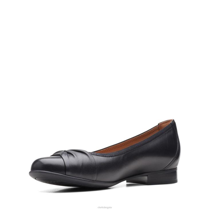 Clarks 0DX8L3380 clarks de cuero negro un blush deseo mujer cuero negro