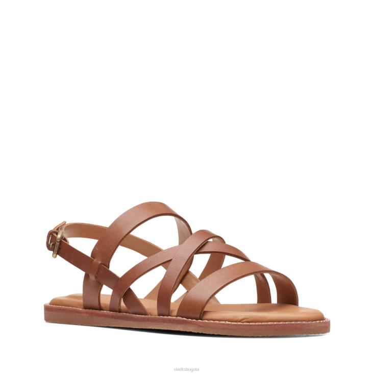 Clarks 0DX8L3381 clarks karsea sun cuero tostado mujer cuero marrón