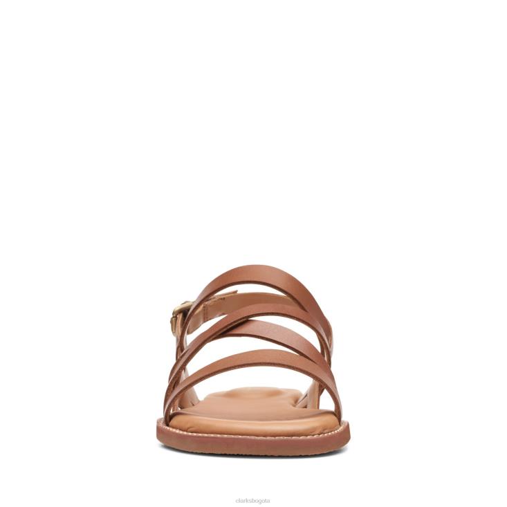 Clarks 0DX8L3381 clarks karsea sun cuero tostado mujer cuero marrón