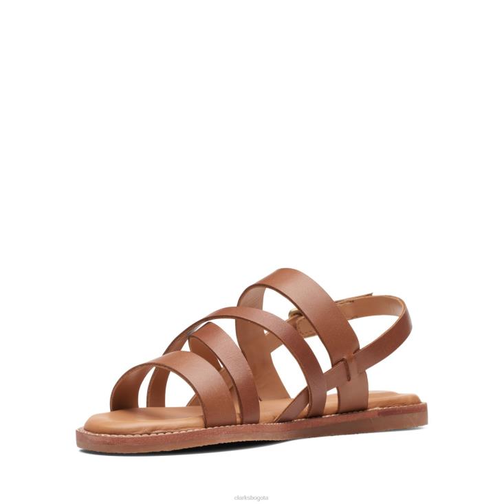 Clarks 0DX8L3381 clarks karsea sun cuero tostado mujer cuero marrón