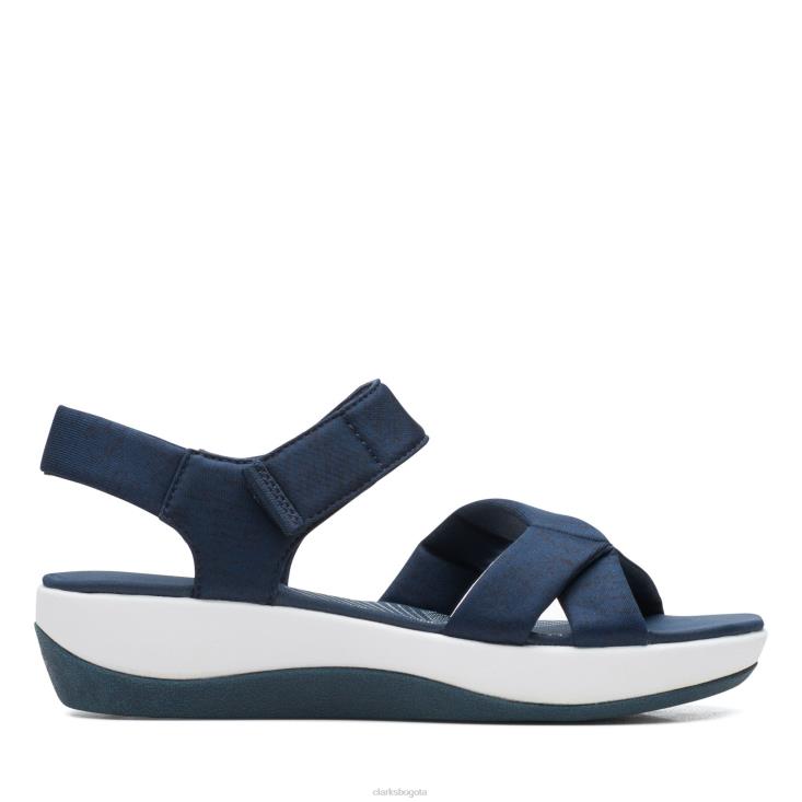 Clarks 0DX8L3384 Clarks textil azul marino Arla Gracie mujer textil azul marino