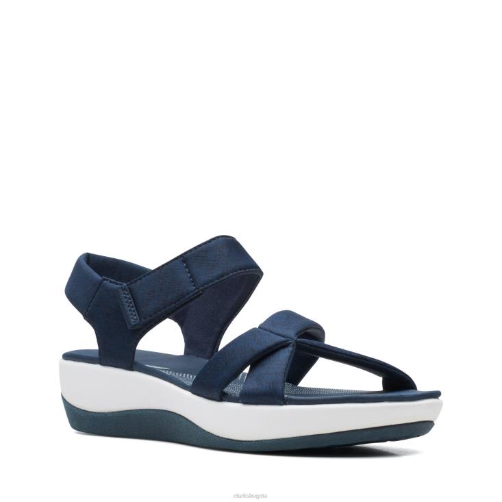 Clarks 0DX8L3384 Clarks textil azul marino Arla Gracie mujer textil azul marino