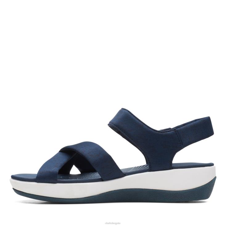 Clarks 0DX8L3384 Clarks textil azul marino Arla Gracie mujer textil azul marino
