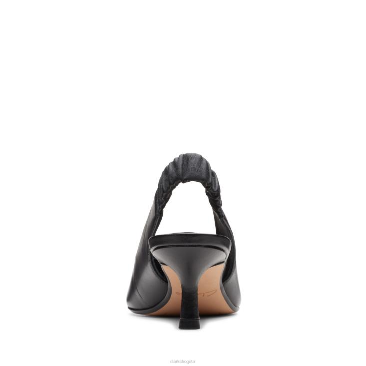 Clarks 0DX8L3386 Clarks Violet 55 Sling cuero negro mujer cuero negro