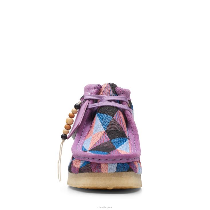 Clarks 0DX8L3391 bota wallabee clarks combi morado mujer combinación morada