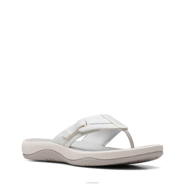 Clarks 0DX8L3398 Clarks sintéticos Sunmaze Daisy blanco mujer sintético blanco