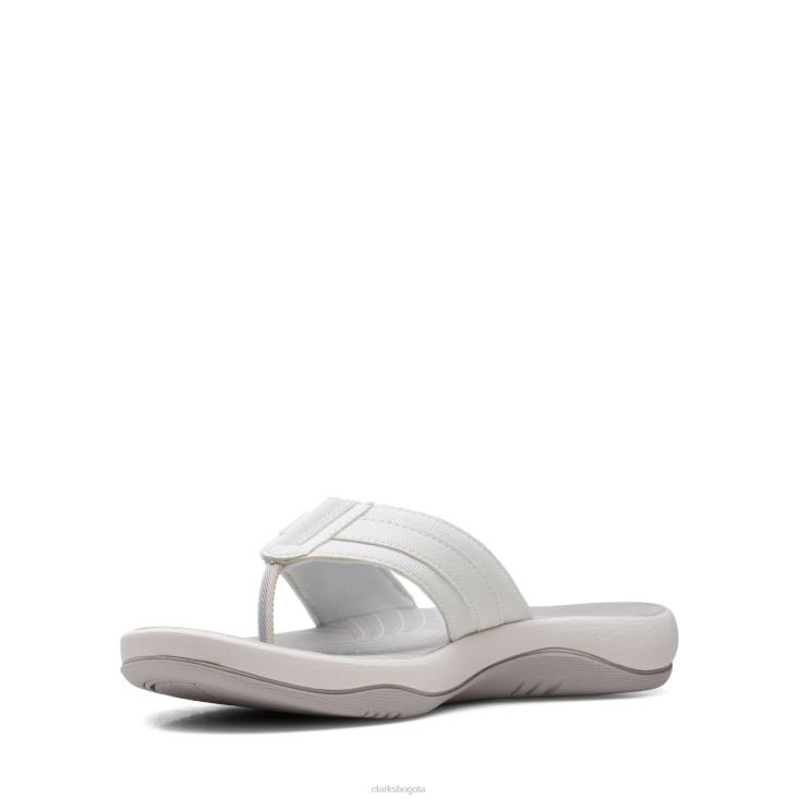 Clarks 0DX8L3398 Clarks sintéticos Sunmaze Daisy blanco mujer sintético blanco