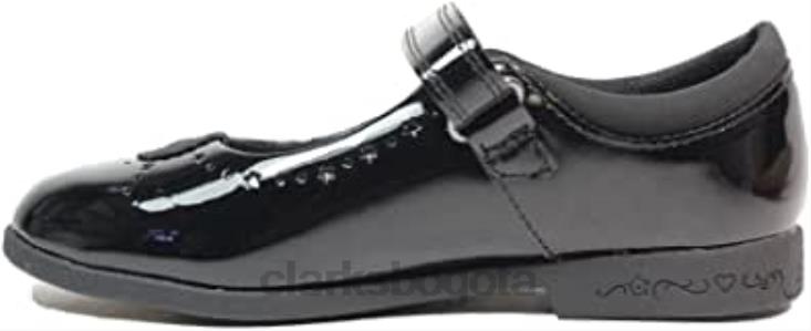 Clarks 0DX8L34 zapatos clarks magic step bar niño charol charol negro niños