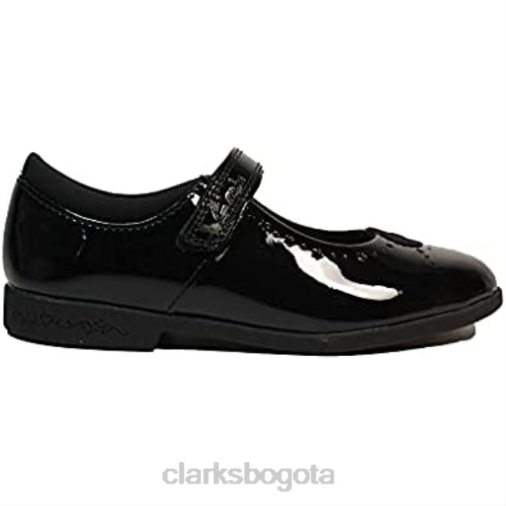 Clarks 0DX8L34 zapatos clarks magic step bar niño charol charol negro niños