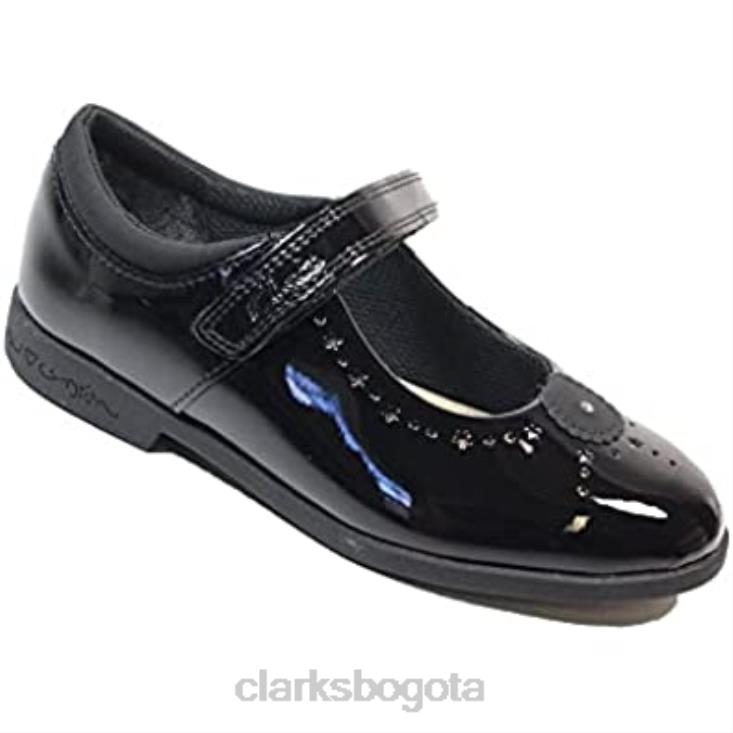 Clarks 0DX8L34 zapatos clarks magic step bar niño charol charol negro niños