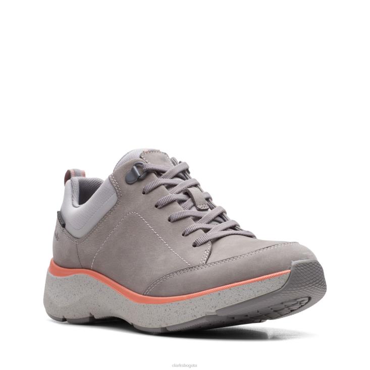 Clarks 0DX8L3400 clarks combi gris wave 20 encaje mujer combinado gris