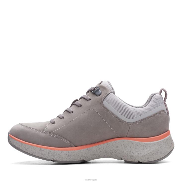 Clarks 0DX8L3400 clarks combi gris wave 20 encaje mujer combinado gris