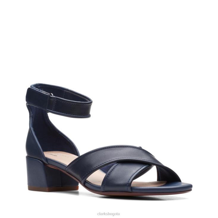 Clarks 0DX8L3402 clarks caroleigh rise cuero azul marino mujer cuero azul marino