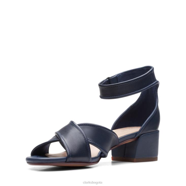 Clarks 0DX8L3402 clarks caroleigh rise cuero azul marino mujer cuero azul marino