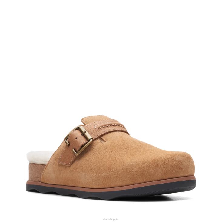 Clarks 0DX8L3403 clarks brynn slide de gamuza color canela mujer gamuza color canela