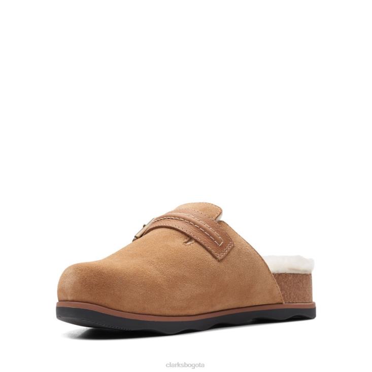 Clarks 0DX8L3403 clarks brynn slide de gamuza color canela mujer gamuza color canela