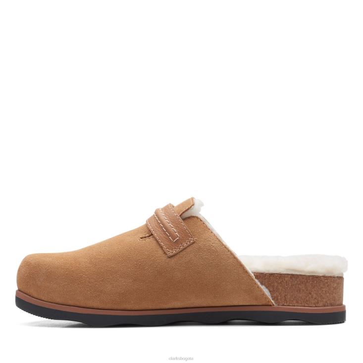 Clarks 0DX8L3403 clarks brynn slide de gamuza color canela mujer gamuza color canela