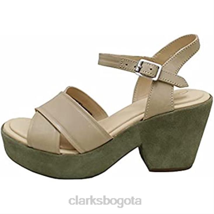 Clarks 0DX8L341 sandalias de tacón de mujer con correa maritsa70 clarks taupe combi mujer combinación color topo
