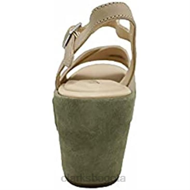 Clarks 0DX8L341 sandalias de tacón de mujer con correa maritsa70 clarks taupe combi mujer combinación color topo