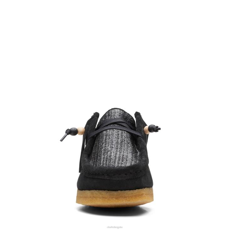 Clarks 0DX8L3412 clarks wallabee rafia negra mujer rafia negra