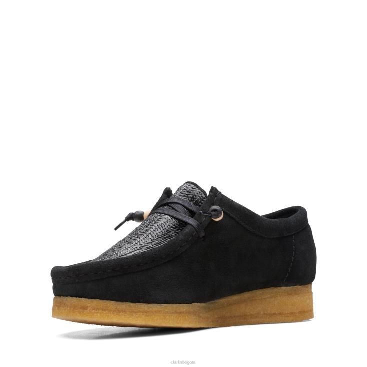 Clarks 0DX8L3412 clarks wallabee rafia negra mujer rafia negra