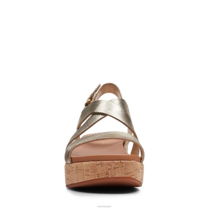 Clarks 0DX8L3419 champagne clarks kimmei corcho mujer champán