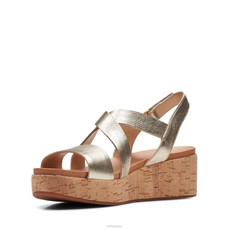 Clarks 0DX8L3419 champagne clarks kimmei corcho mujer champán