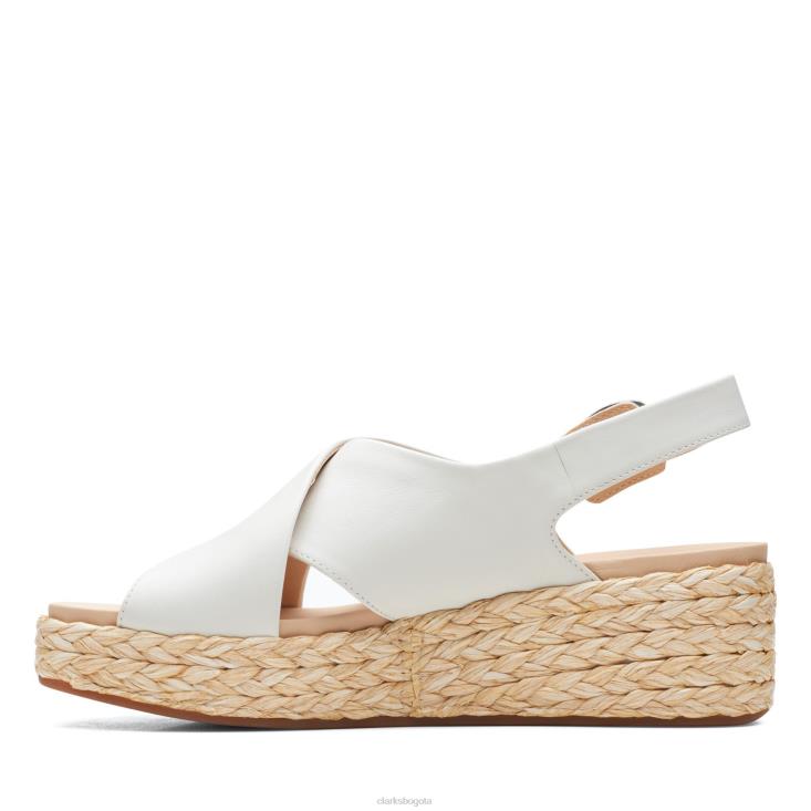 Clarks 0DX8L3426 clarks kimmei cross cuero blanco mujer cuero blanco