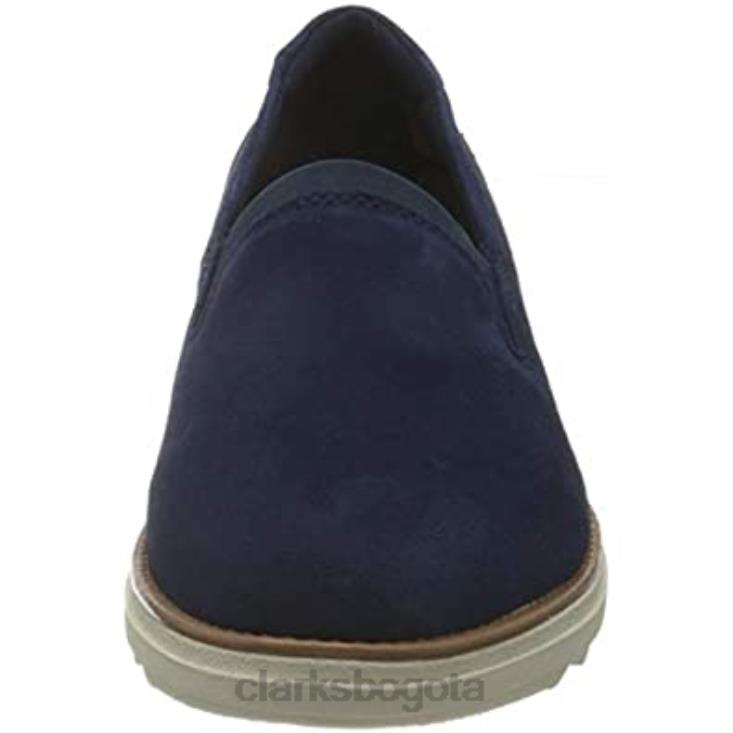 Clarks 0DX8L343 mocasín sharon dolly mujer clarks ante azul oscuro mujer gamuza azul oscuro