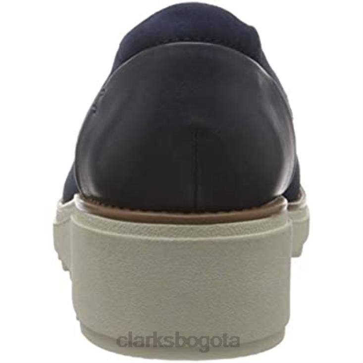 Clarks 0DX8L343 mocasín sharon dolly mujer clarks ante azul oscuro mujer gamuza azul oscuro