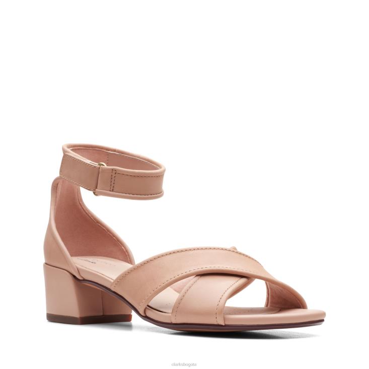 Clarks 0DX8L3431 caroleigh rise clarks lea rubor oscuro mujer lea rubor oscuro