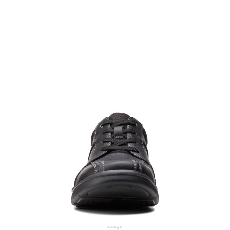 Clarks 0DX8L3437 bradley walk clarks cuero negro hombres cuero negro