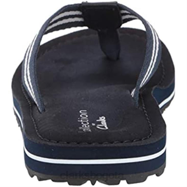 Clarks 0DX8L344 Chanclas clarks fenner sunset de textil azul marino mujer textil azul marino