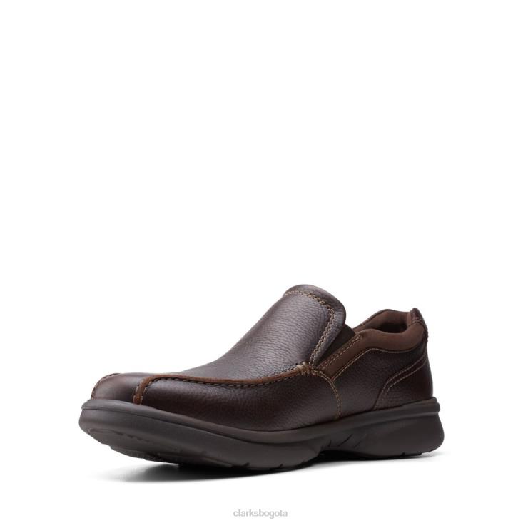 Clarks 0DX8L3452 Brown Tumb Bradley Step Clarks hombres tumba marrón