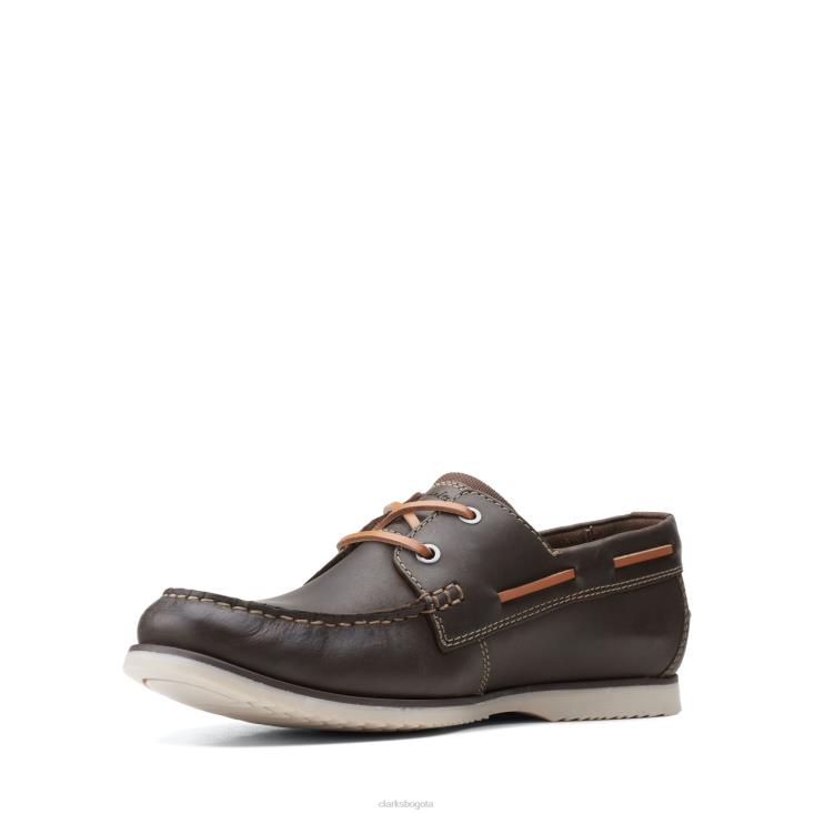 Clarks 0DX8L3457 clarks encaje noonan marrón oscuro hombres marron oscuro