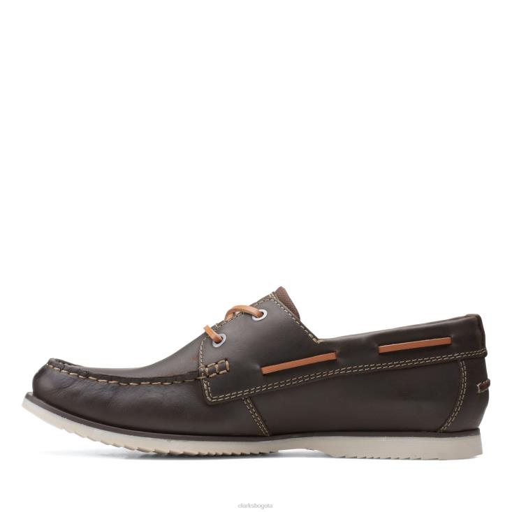 Clarks 0DX8L3457 clarks encaje noonan marrón oscuro hombres marron oscuro