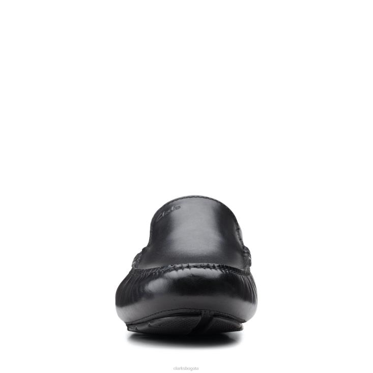 Clarks 0DX8L3460 clarks markman lisos de cuero negro hombres cuero negro