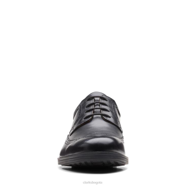 Clarks 0DX8L3463 clarks whiddon ala cuero negro hombres cuero negro