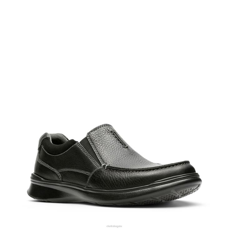 Clarks 0DX8L3486 Clarks de cuero negro aceitoso sin cotrell hombres cuero negro aceitoso