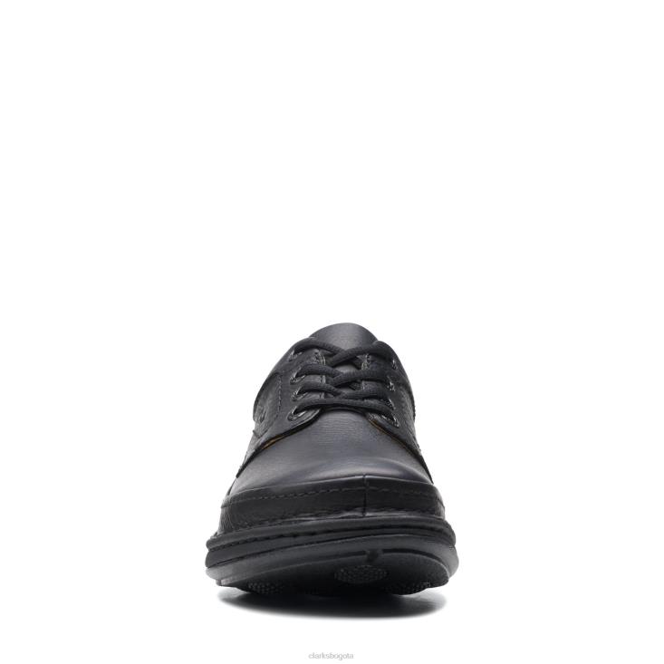 Clarks 0DX8L3488 clarks de cuero negro naturaleza tres hombres cuero negro