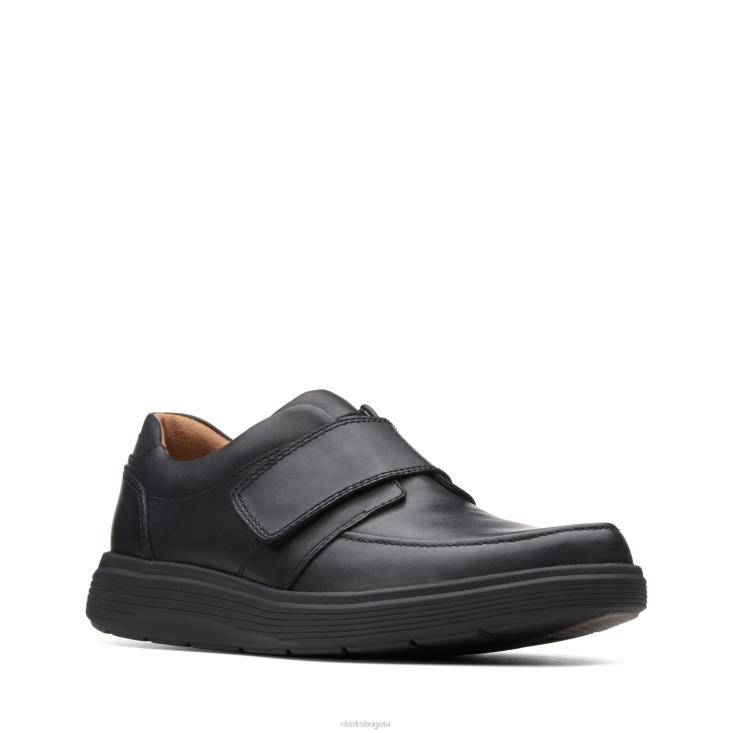 Clarks 0DX8L3489 correa de cuero negra clarks un abode hombres cuero negro