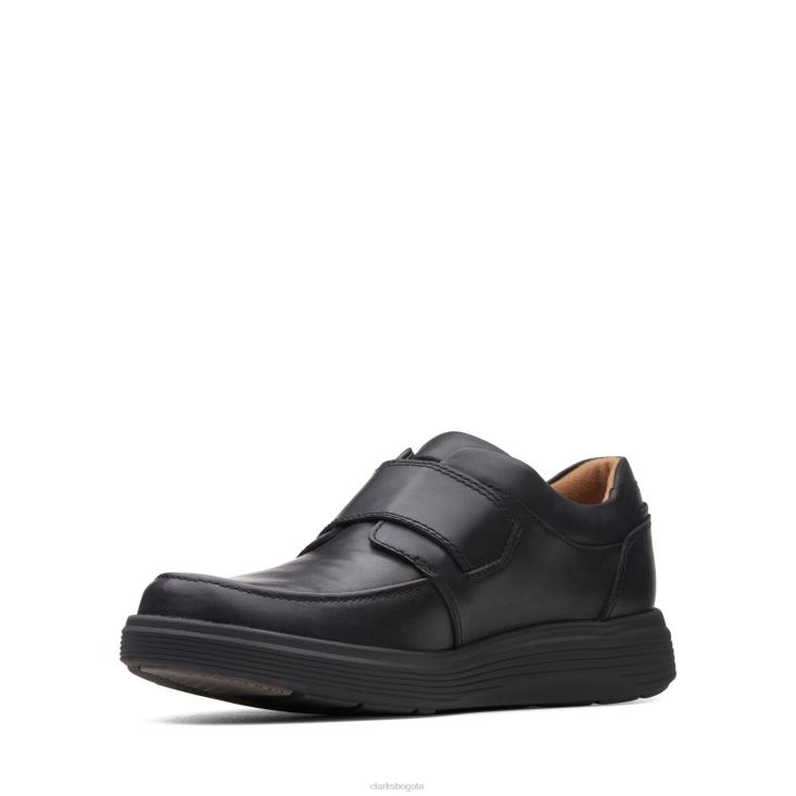 Clarks 0DX8L3489 correa de cuero negra clarks un abode hombres cuero negro