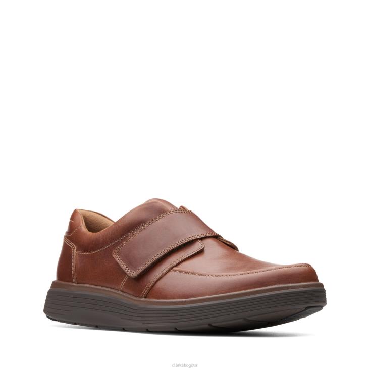 Clarks 0DX8L3490 clarks un abode correa de cuero tostado oscuro hombres cuero bronceado oscuro