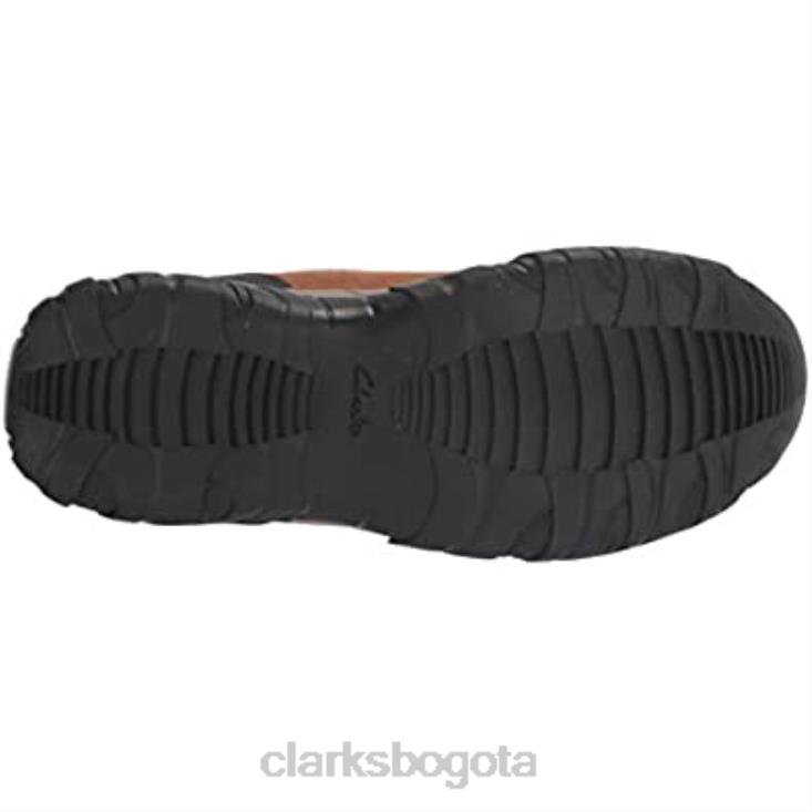 Clarks 0DX8L350 botines clarks grove zip ii para hombre color canela oscuro hombres bronceado oscuro
