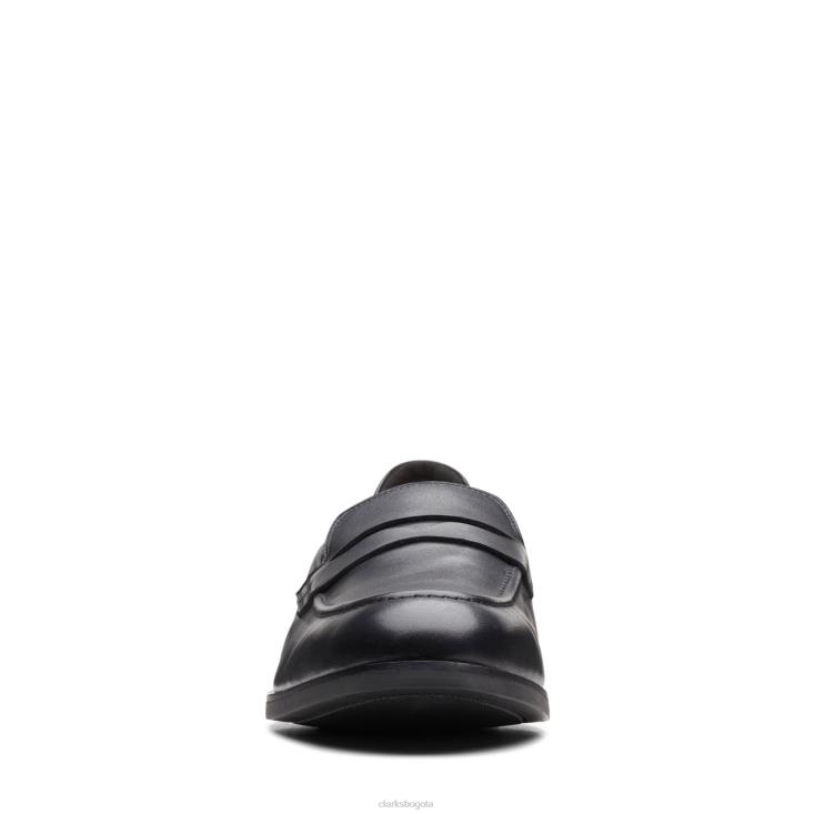 Clarks 0DX8L3501 clarks bradish facilidad cuero negro hombres cuero negro