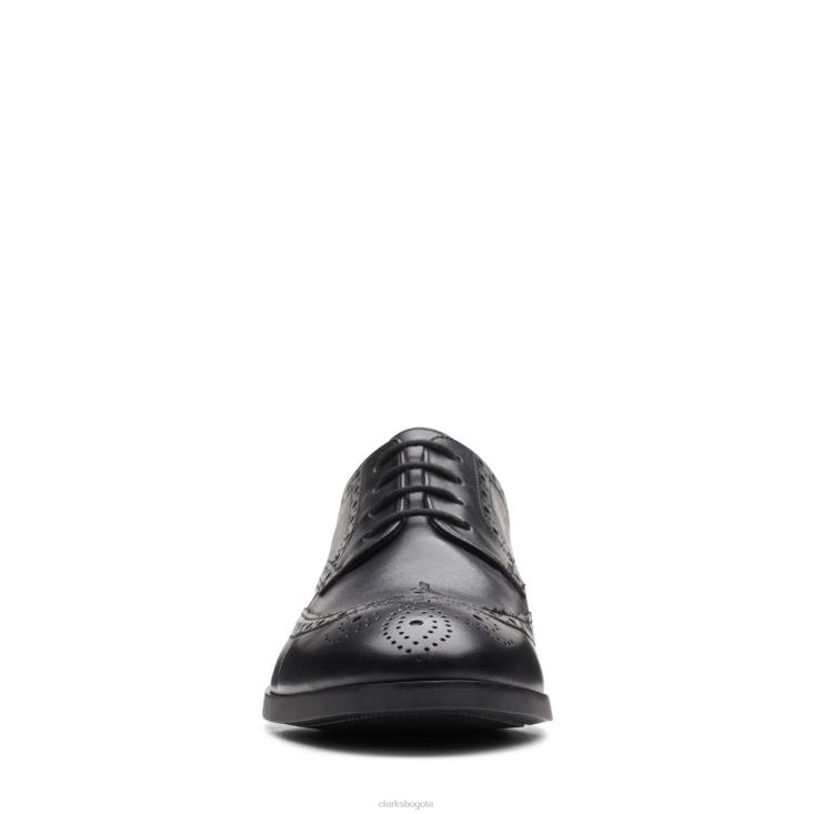 Clarks 0DX8L3503 clarks bradish limit cuero negro hombres cuero negro