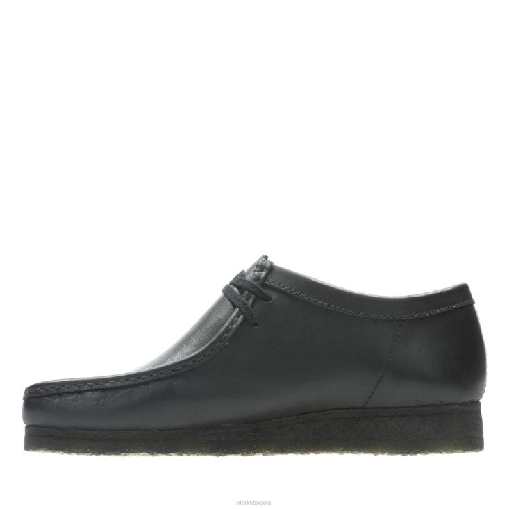 Clarks 0DX8L3513 clarks wallabee de cuero negro hombres cuero negro