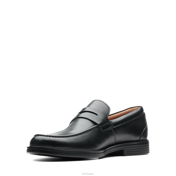 Clarks 0DX8L3518 clarks de cuero negro un aldric step hombres cuero negro